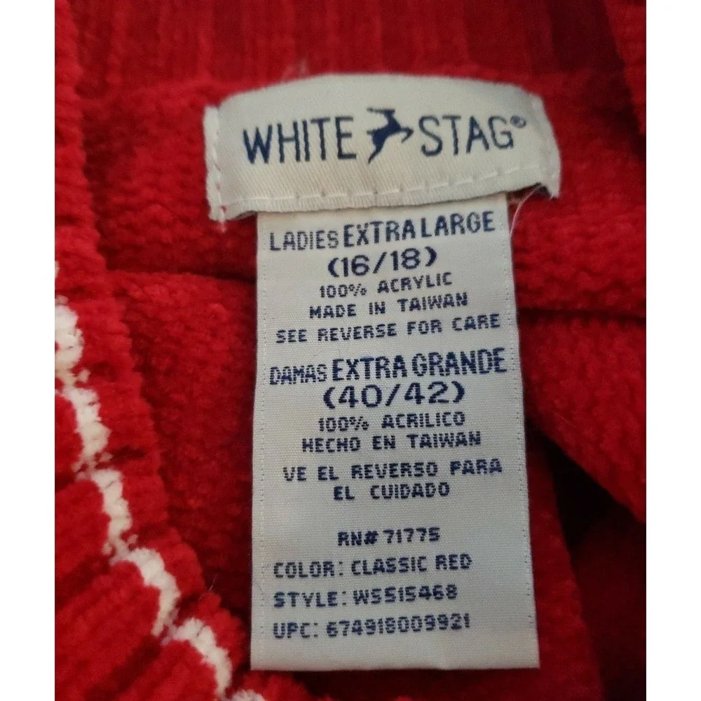 White Stag Womans‎ Winter Sweater Pullover Size XL Red